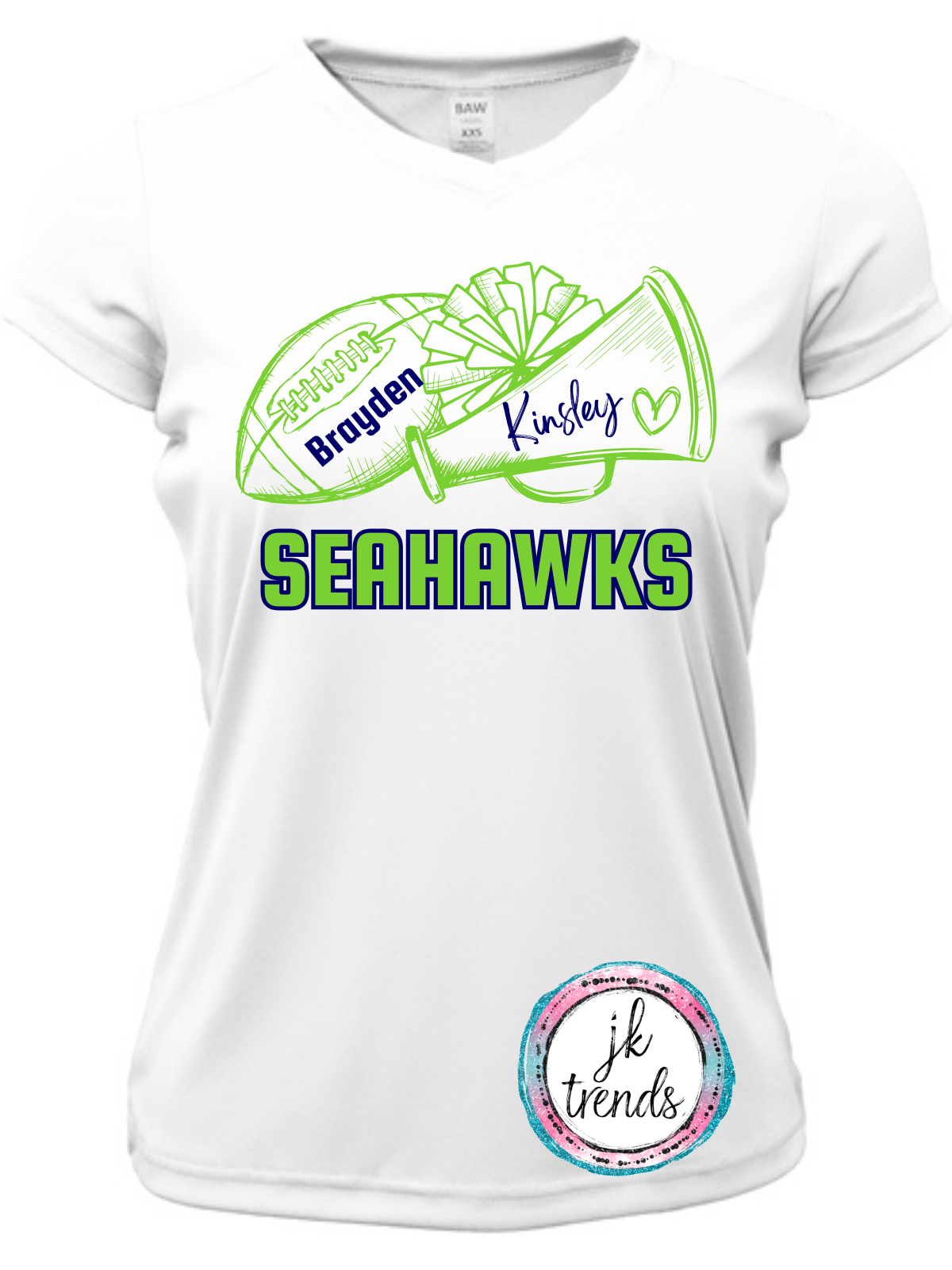 Seahawks Football Football & Cheer Drifit Short Sleeve