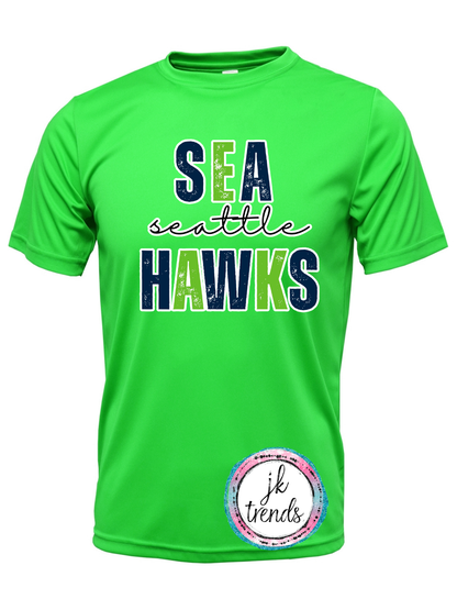 Seahawks Football Stacked Drifit Short Sleeve