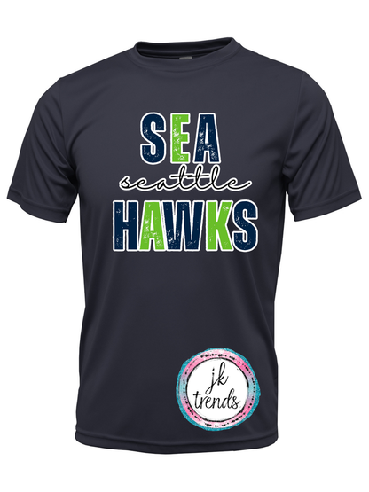 Seahawks Football Stacked Drifit Short Sleeve