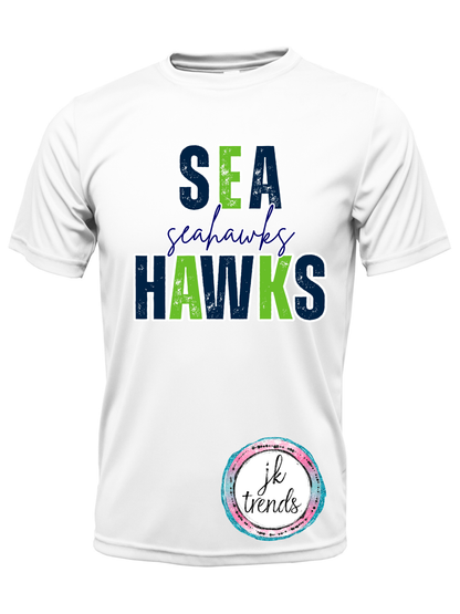 Seahawks Football Stacked Drifit Short Sleeve