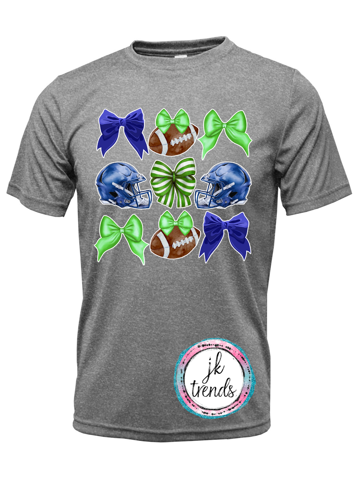 Seahawks Football Coquette Bow Drifit Short Sleeve