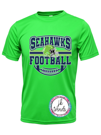 Seahawks Football Helmet Drifit Short Sleeve