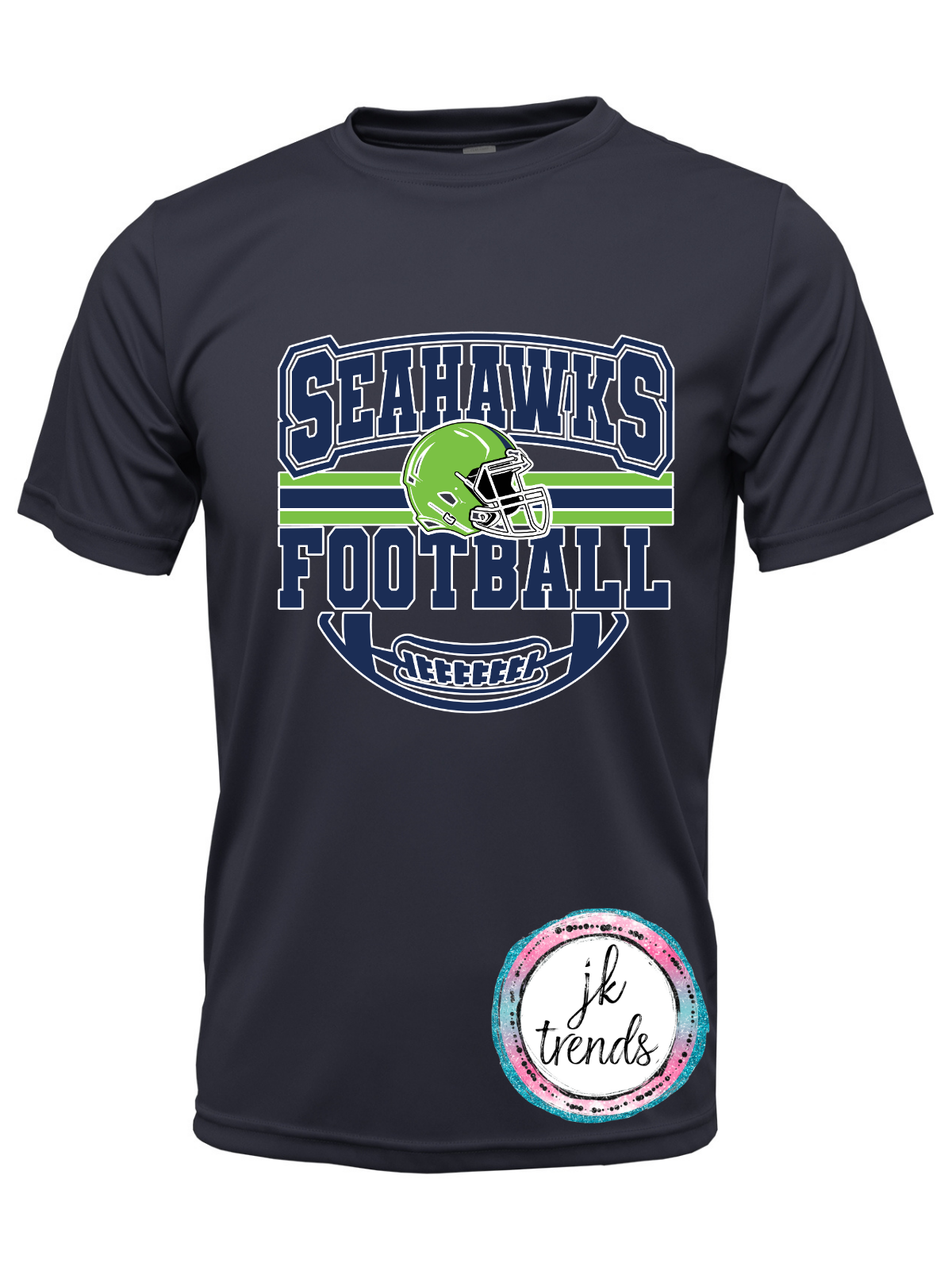 Seahawks Football Helmet Drifit Short Sleeve