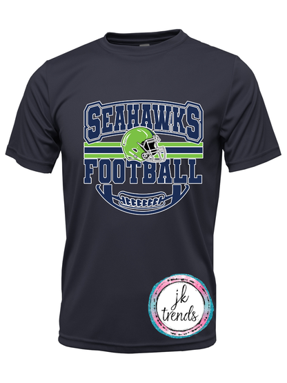Seahawks Football Helmet Drifit Short Sleeve