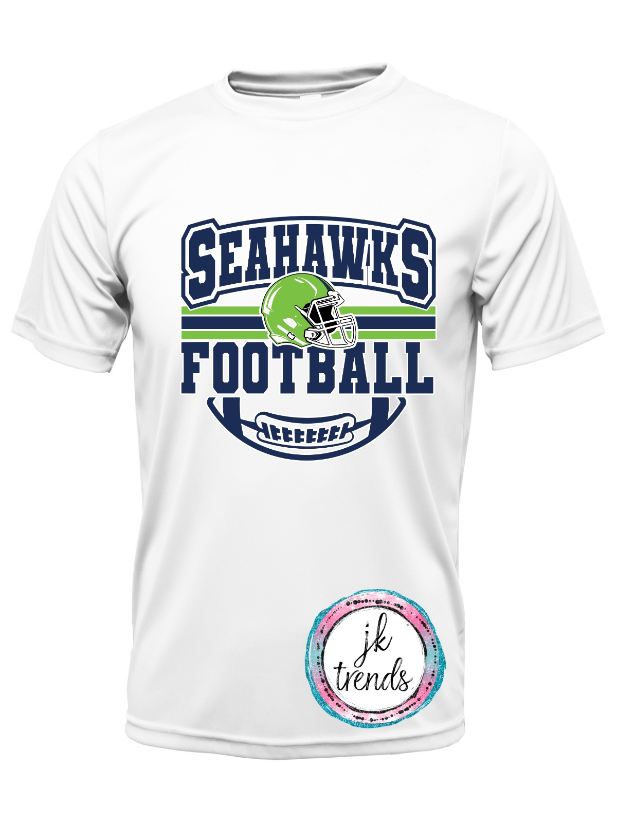 Seahawks Football Helmet Drifit Short Sleeve