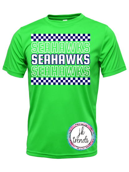 Seahawks Football Checker Drifit Shirt
