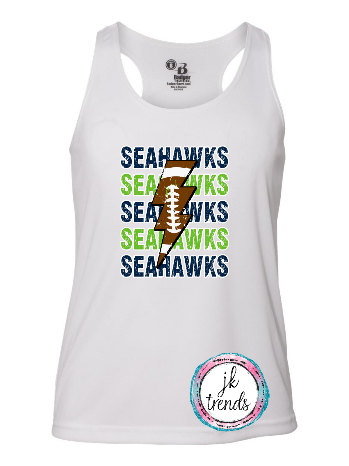 Seahawks Football Lightening Bolt Tank