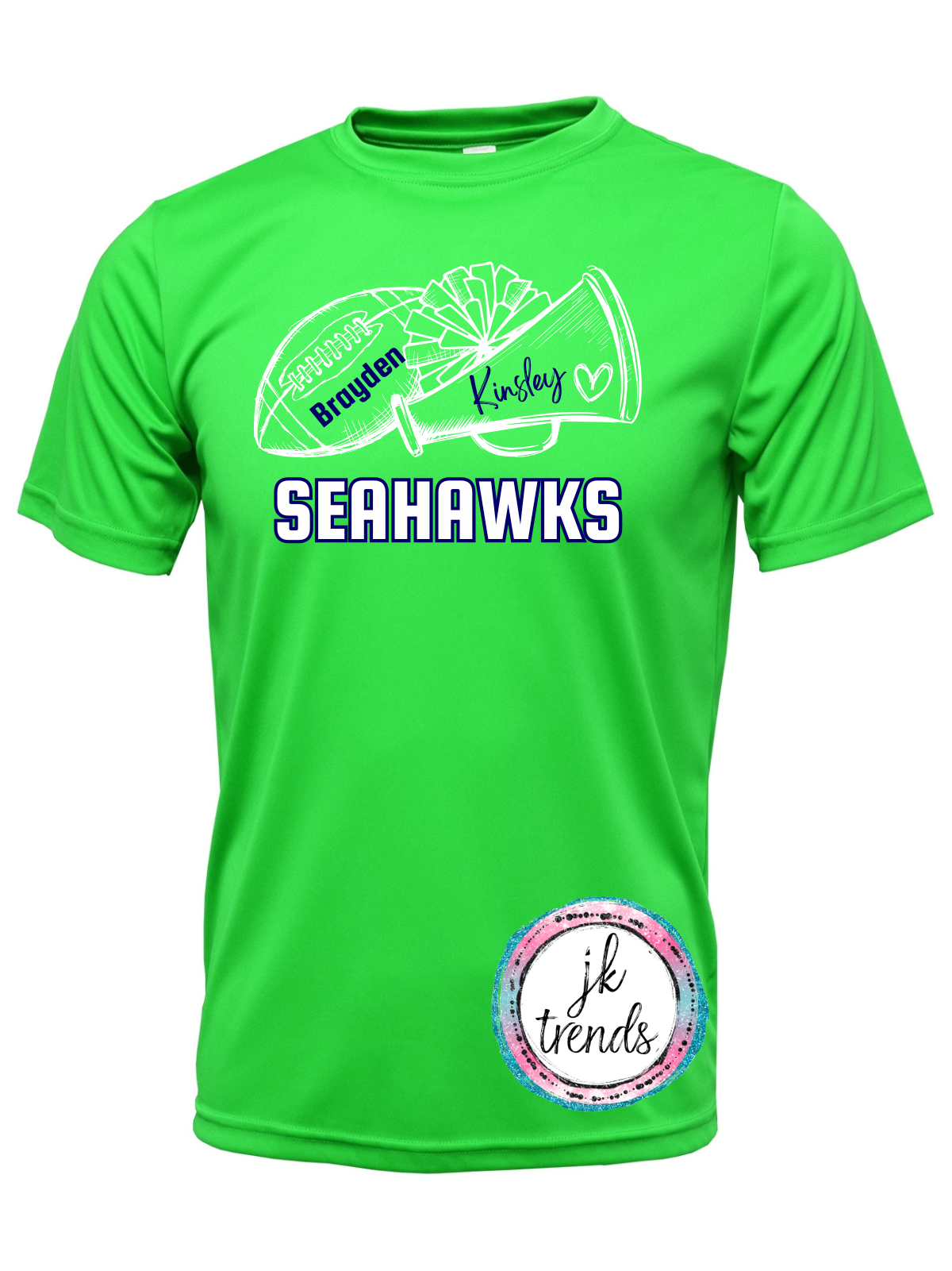 Seahawks Football Football & Cheer Drifit Short Sleeve