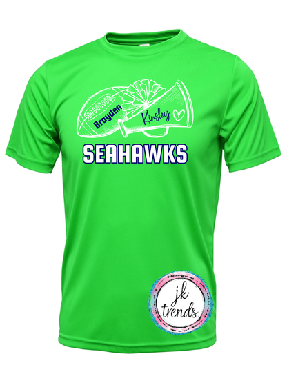 Seahawks Football Football & Cheer Drifit Short Sleeve