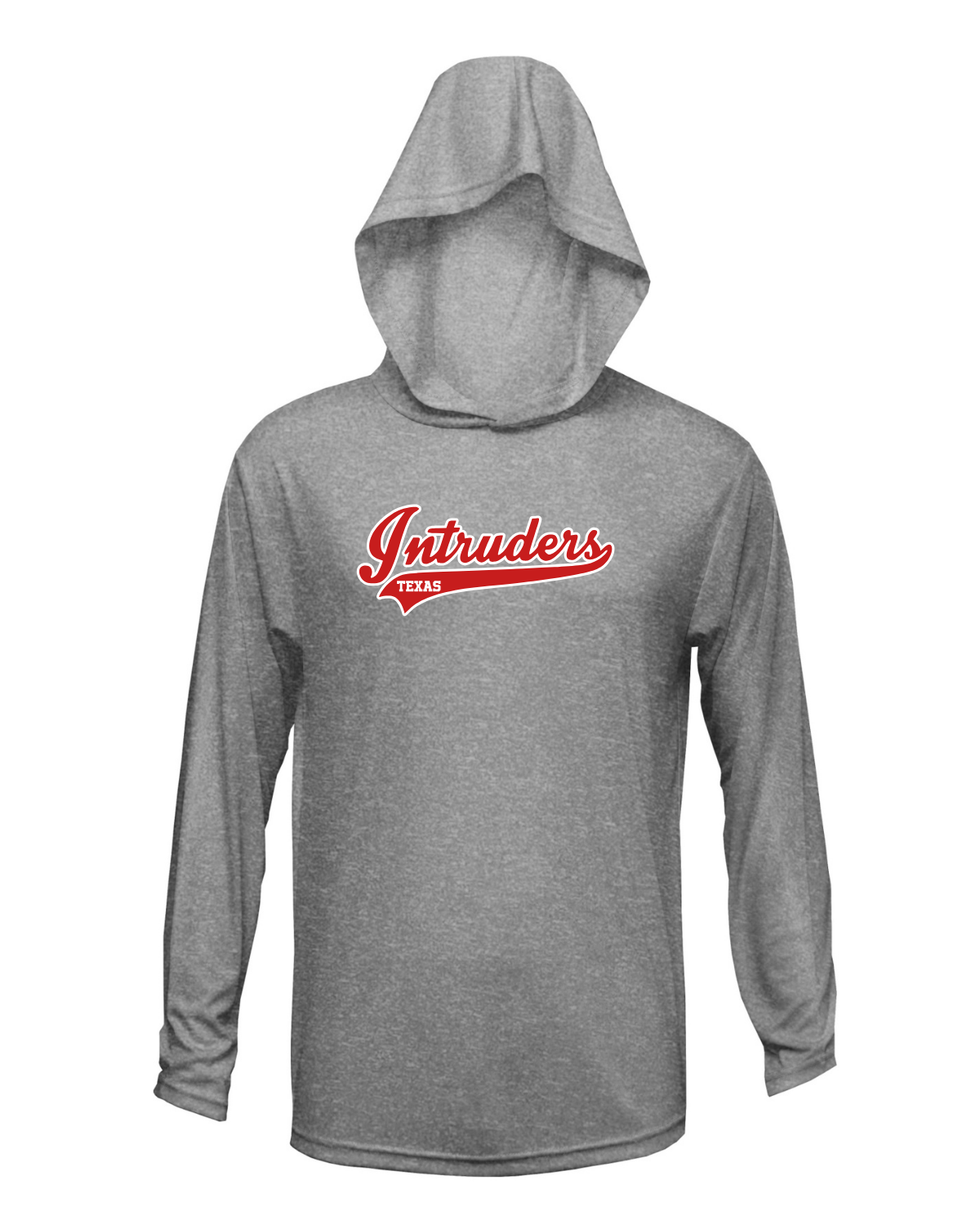 Intruders Script Drifit Long Sleeve Hooded Shirt