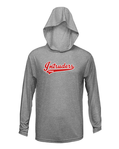 Intruders Script Drifit Long Sleeve Hooded Shirt