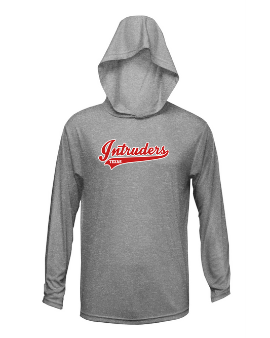 Intruders Script Drifit Long Sleeve Hooded Shirt