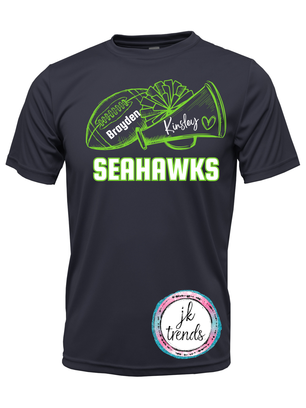 Seahawks Football Football & Cheer Drifit Short Sleeve