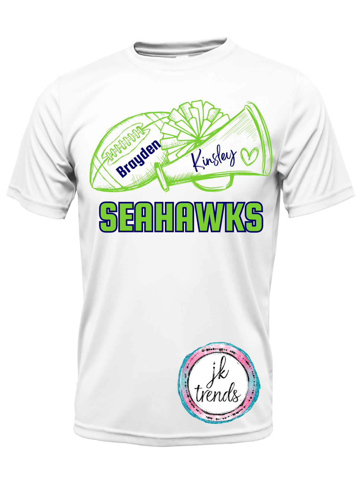 Seahawks Football Football & Cheer Drifit Short Sleeve