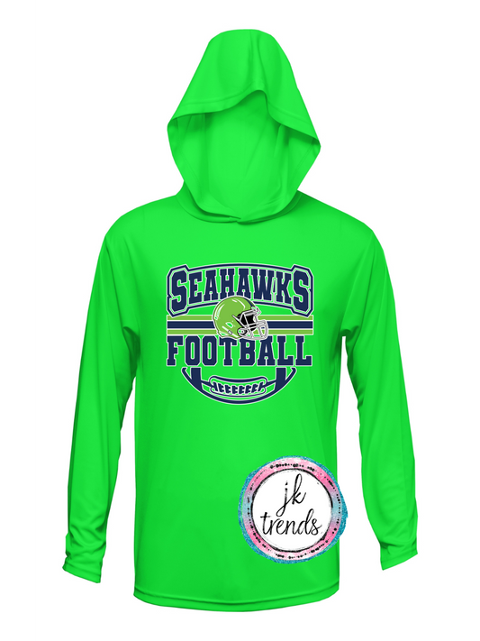 Seahawks Football Helmet Drifit Long Sleeve Hooded