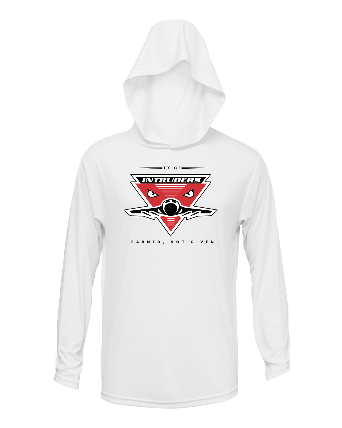 Intruders Plane Drifit Long Sleeve Hooded Shirt