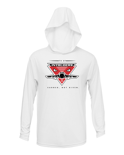 Intruders Plane Drifit Long Sleeve Hooded Shirt