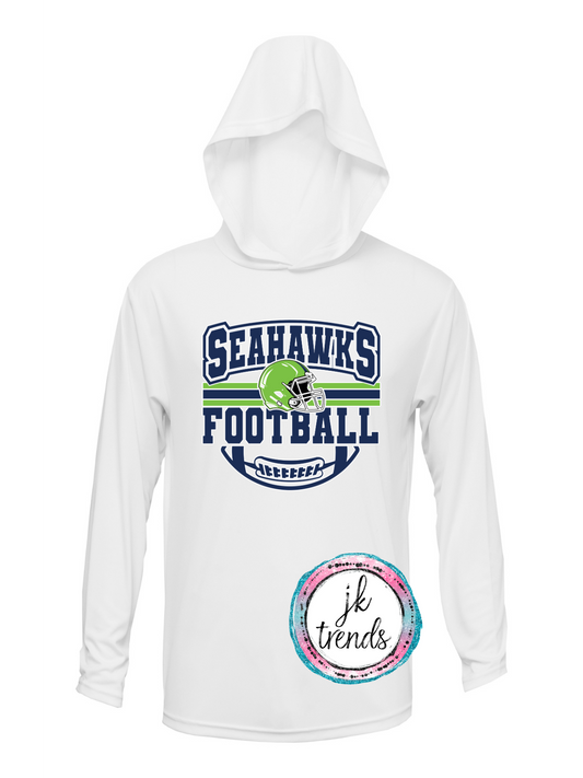 Seahawks Football Helmet Drifit Long Sleeve Hooded