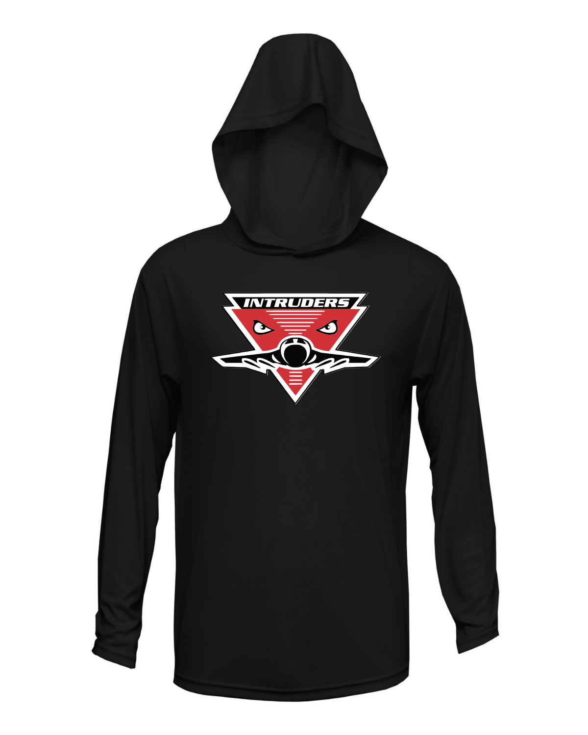 Intruders Plane Drifit Long Sleeve Hooded Shirt