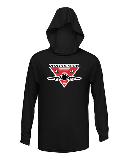 Intruders Plane Drifit Long Sleeve Hooded Shirt