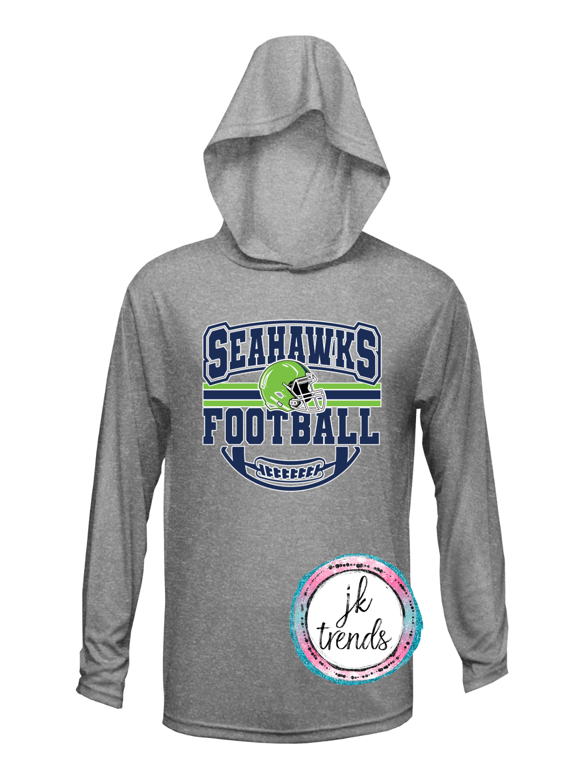 Seahawks Football Helmet Drifit Long Sleeve Hooded