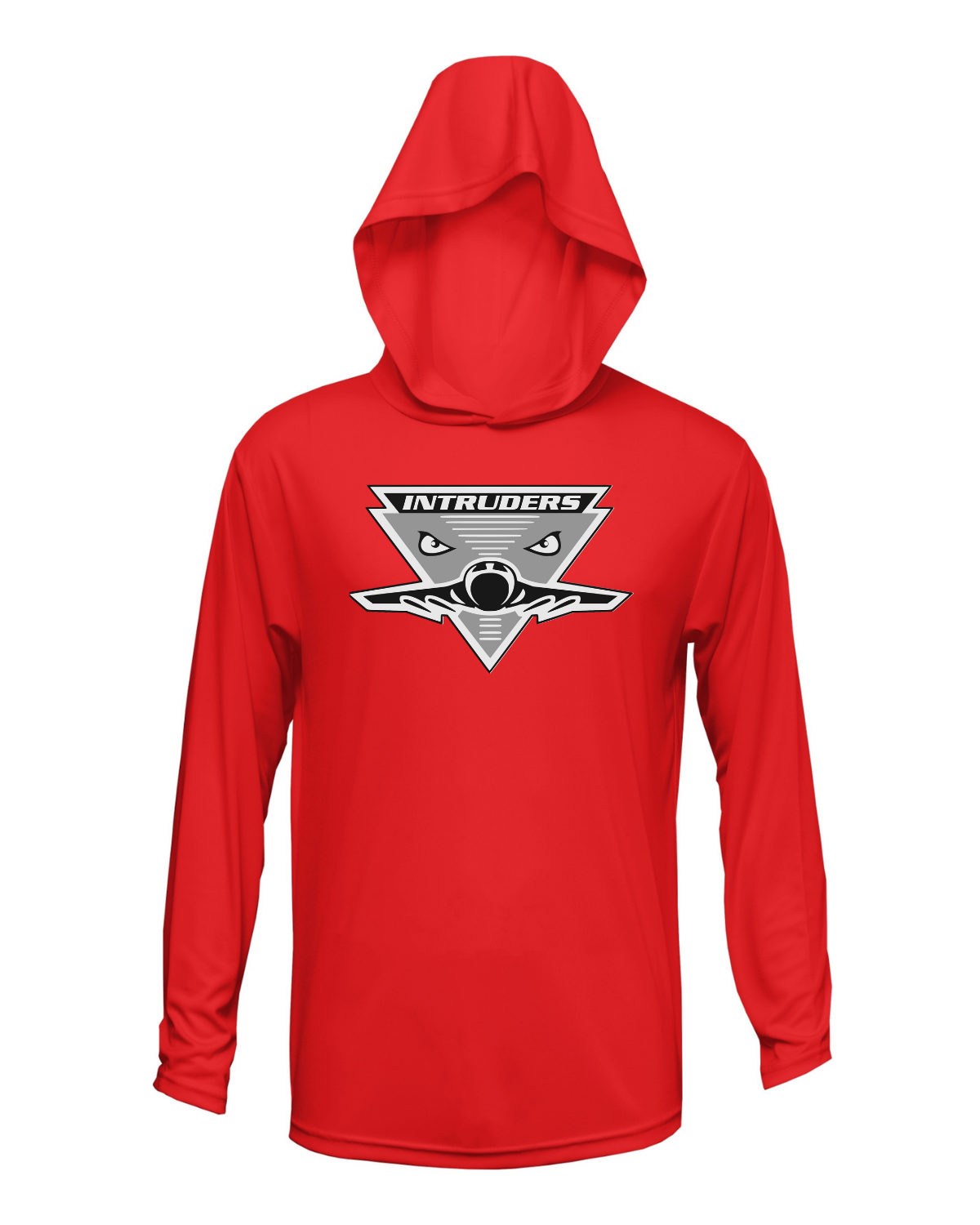 Intruders Plane Drifit Long Sleeve Hooded Shirt
