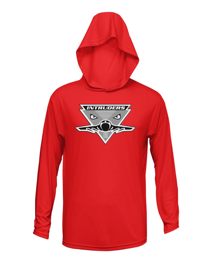 Intruders Plane Drifit Long Sleeve Hooded Shirt