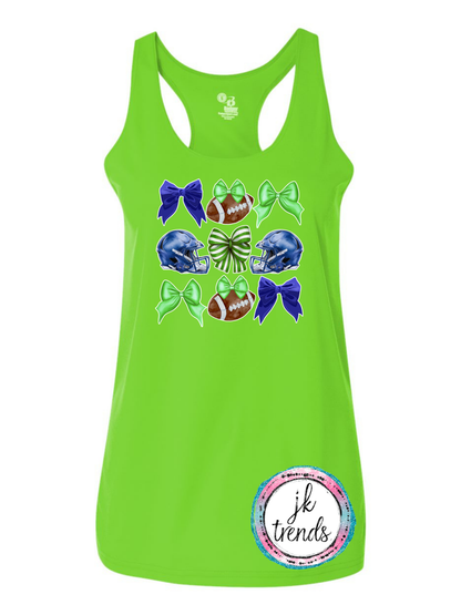 Seahawks Football Coquette Bow Tank