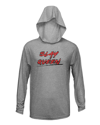 Slay Queen Drifit Long Sleeve Hooded Shirt
