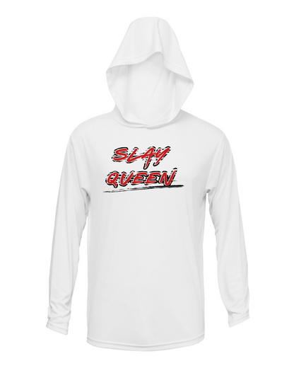 Slay Queen Drifit Long Sleeve Hooded Shirt