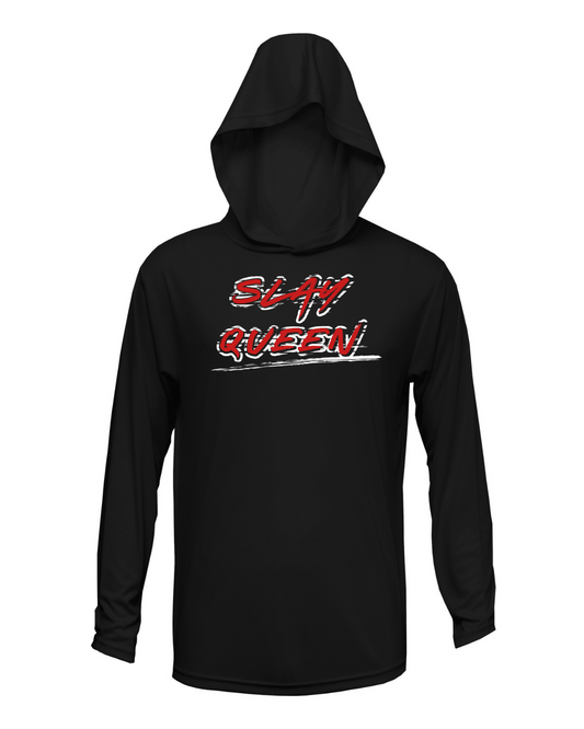 Slay Queen Drifit Long Sleeve Hooded Shirt