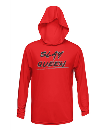 Slay Queen Drifit Long Sleeve Hooded Shirt