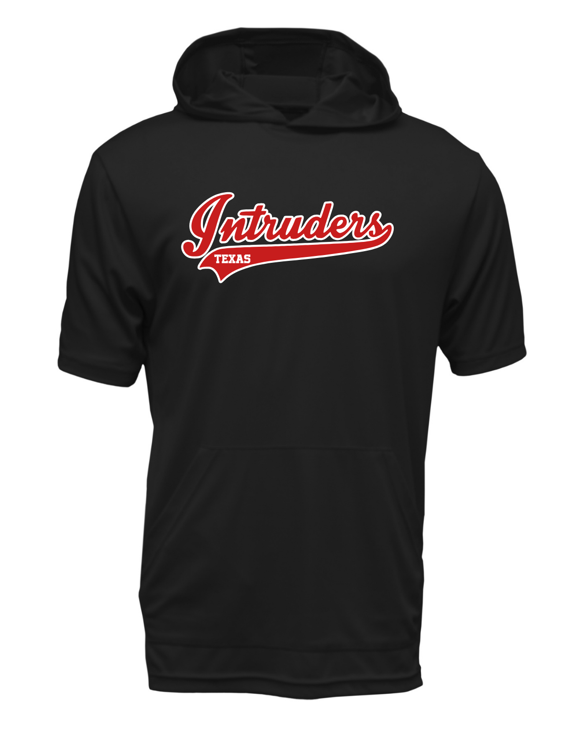 Intruders Script Drifit Short Sleeve Hooded Shirt