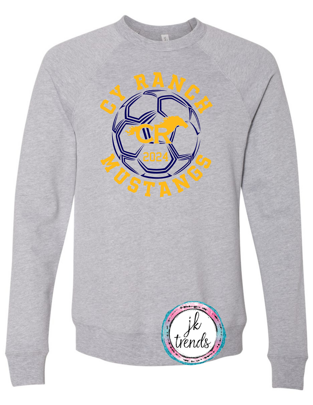 Cy Ranch Soccer 2024 Soccerball Mascot Bella Canvas Sweatshirt