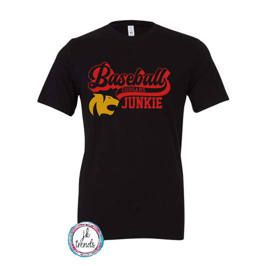 Cougars Baseball Junkie Tail Bella Canvas