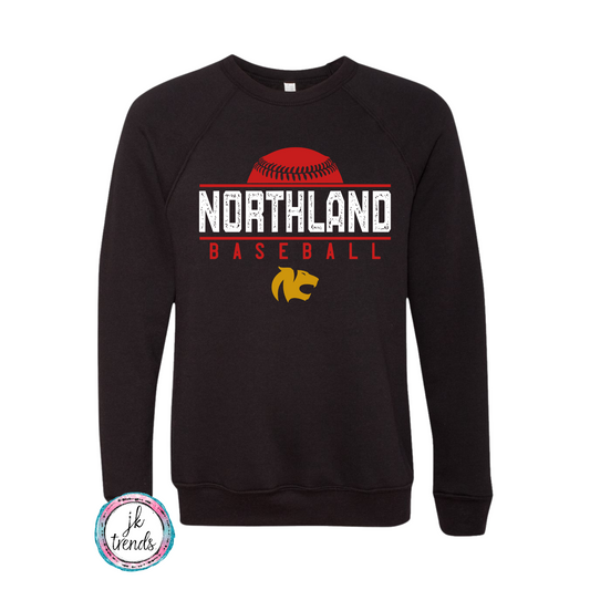 Northland Baseball Grunge Bella Canvas Sweatshirt