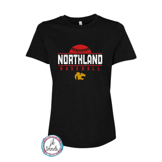 Northland Baseball Grunge Ladies Bella Canvas Relaxed