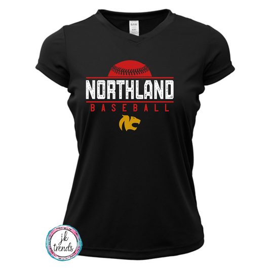 Northland Baseball Grunge Ladies Drifit Short Sleeve
