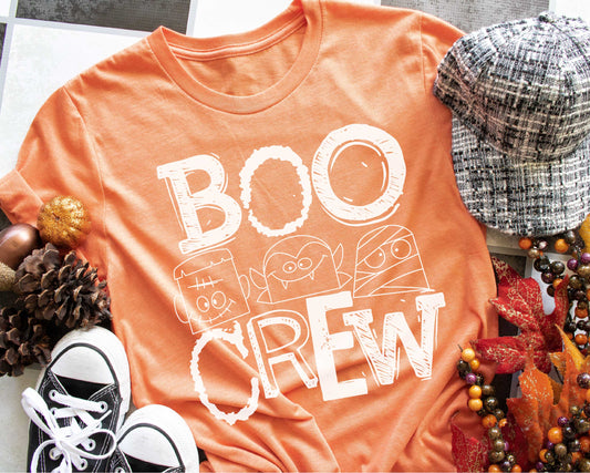 Boo Crew White Print