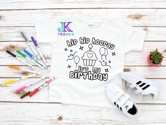 Hip Hip Hooray It's My Birthday YOUTH (short sleeve)