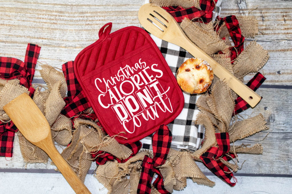 Christmas Calories Don't Count Tea Towel