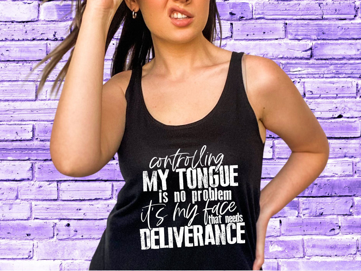 Controlling My Tongue is no Problem it's My Face That Needs Deliverance (short sleeve)
