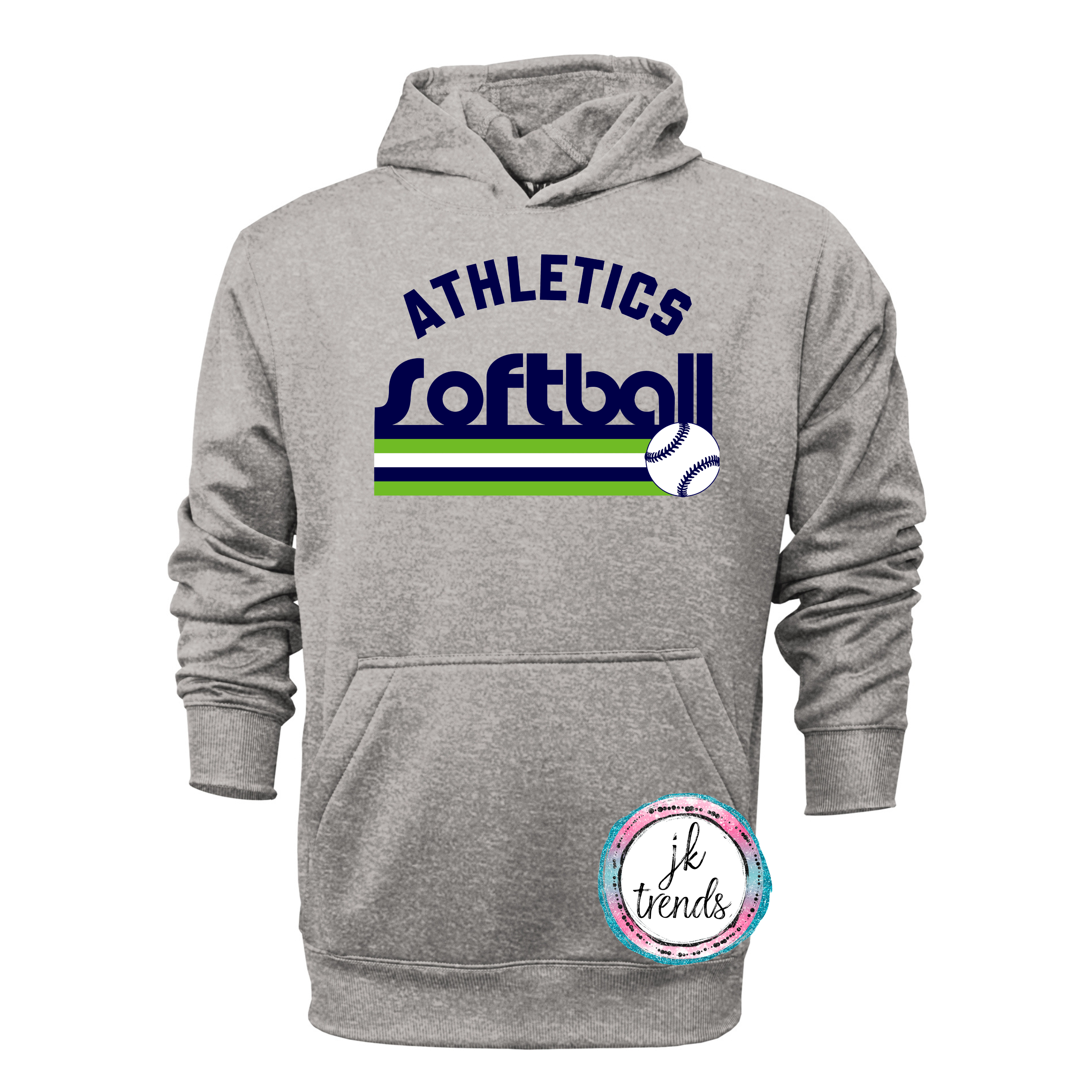 Athletics Retro Arch Baseball / Softball Performance Pullover Hooded Sweatshirt