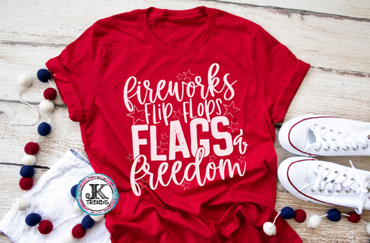 Fireworks Flip Flops Flags And Freedom