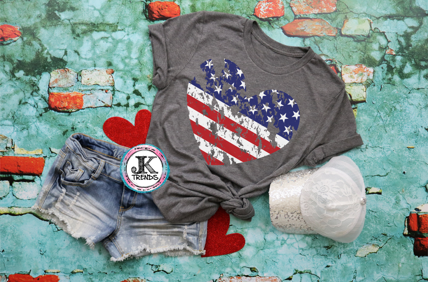 American Flag Heart