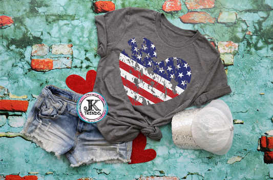 American Flag Heart