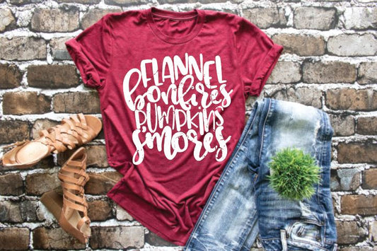 Flannels Bonfires & Pumpkins Smores