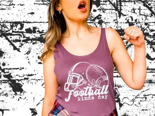 Football Kinda Day White Print (short sleeve)