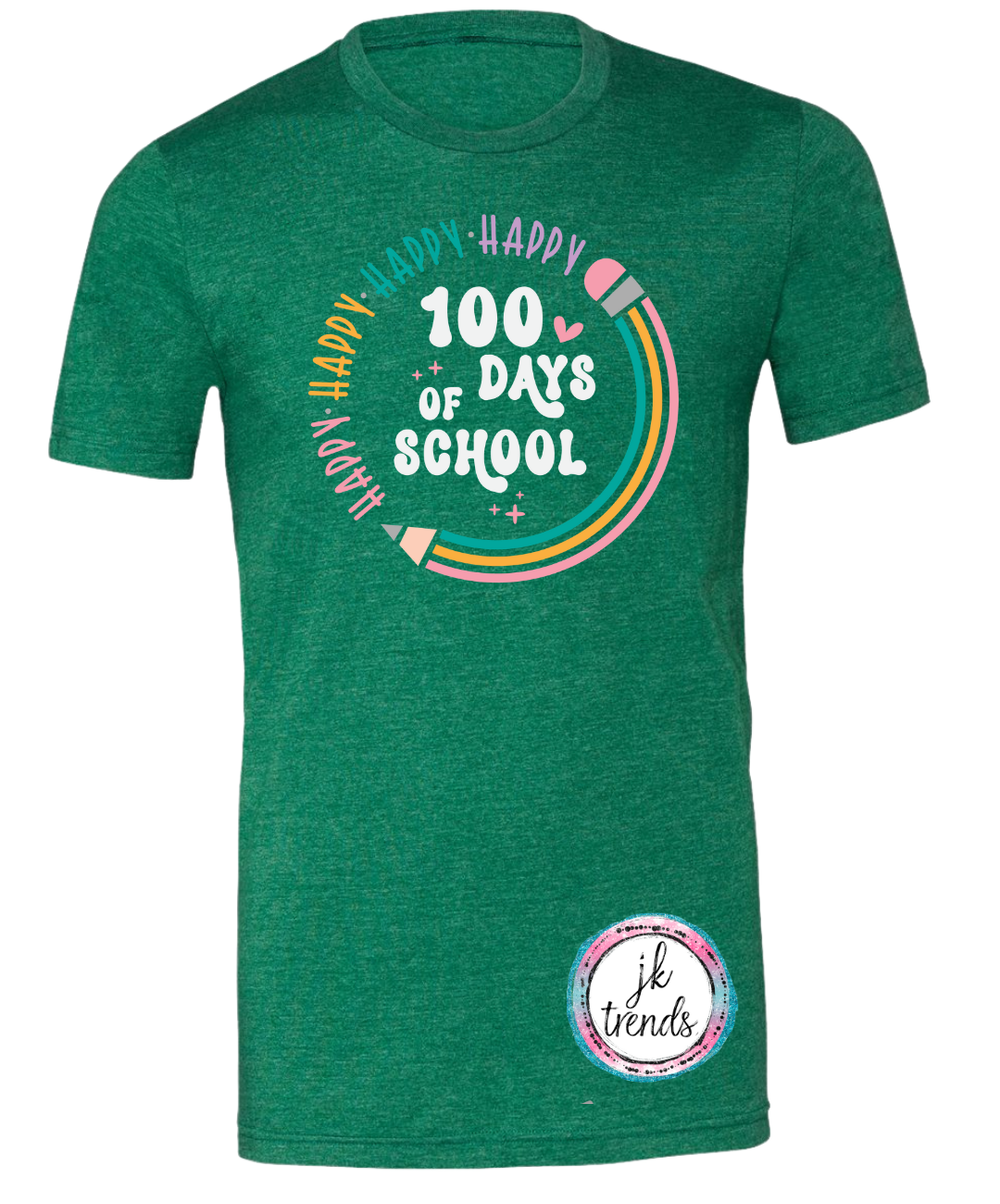 100 of School Happy (White)