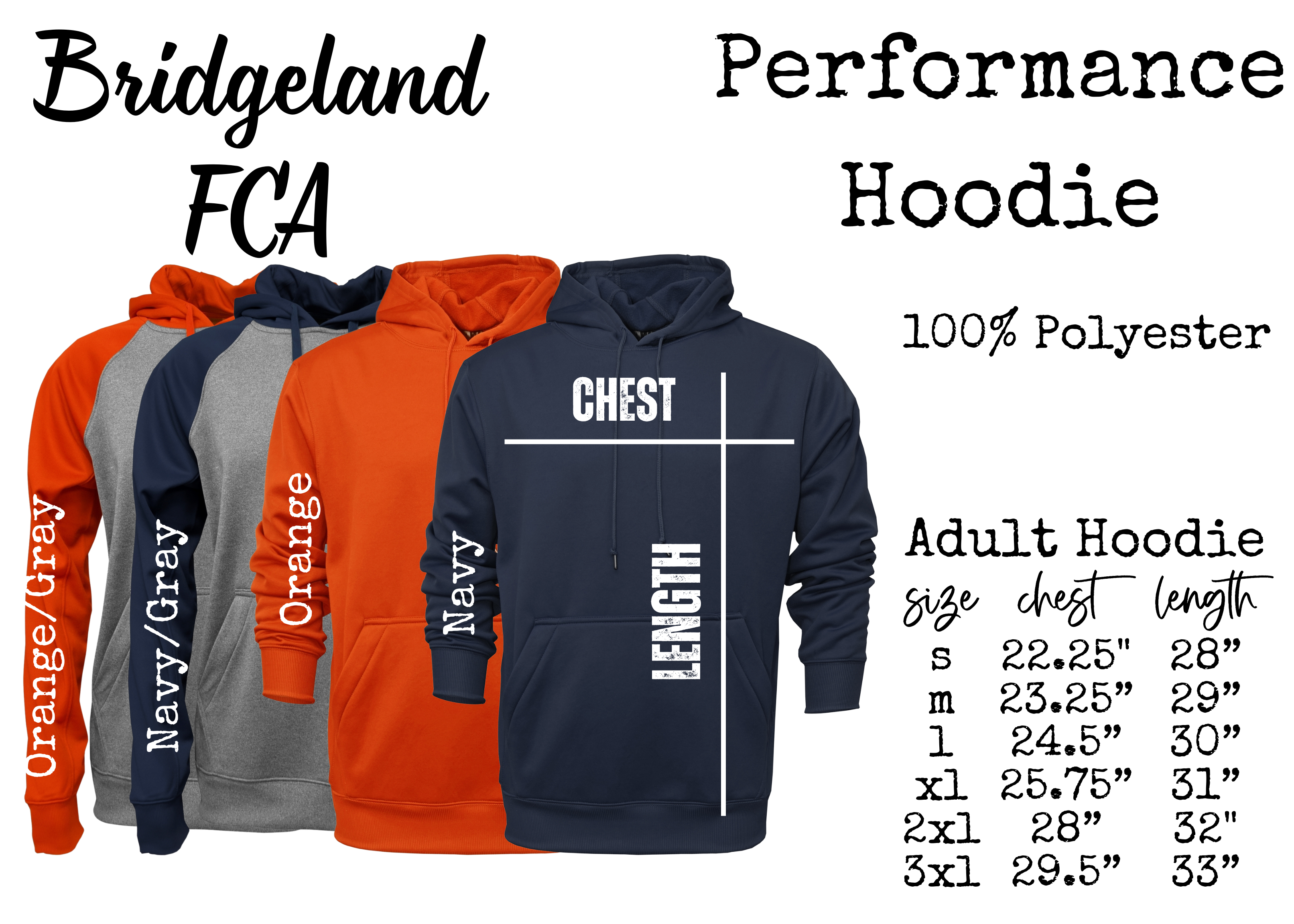 FCA Outlined Performance Hooded Sweatshirt